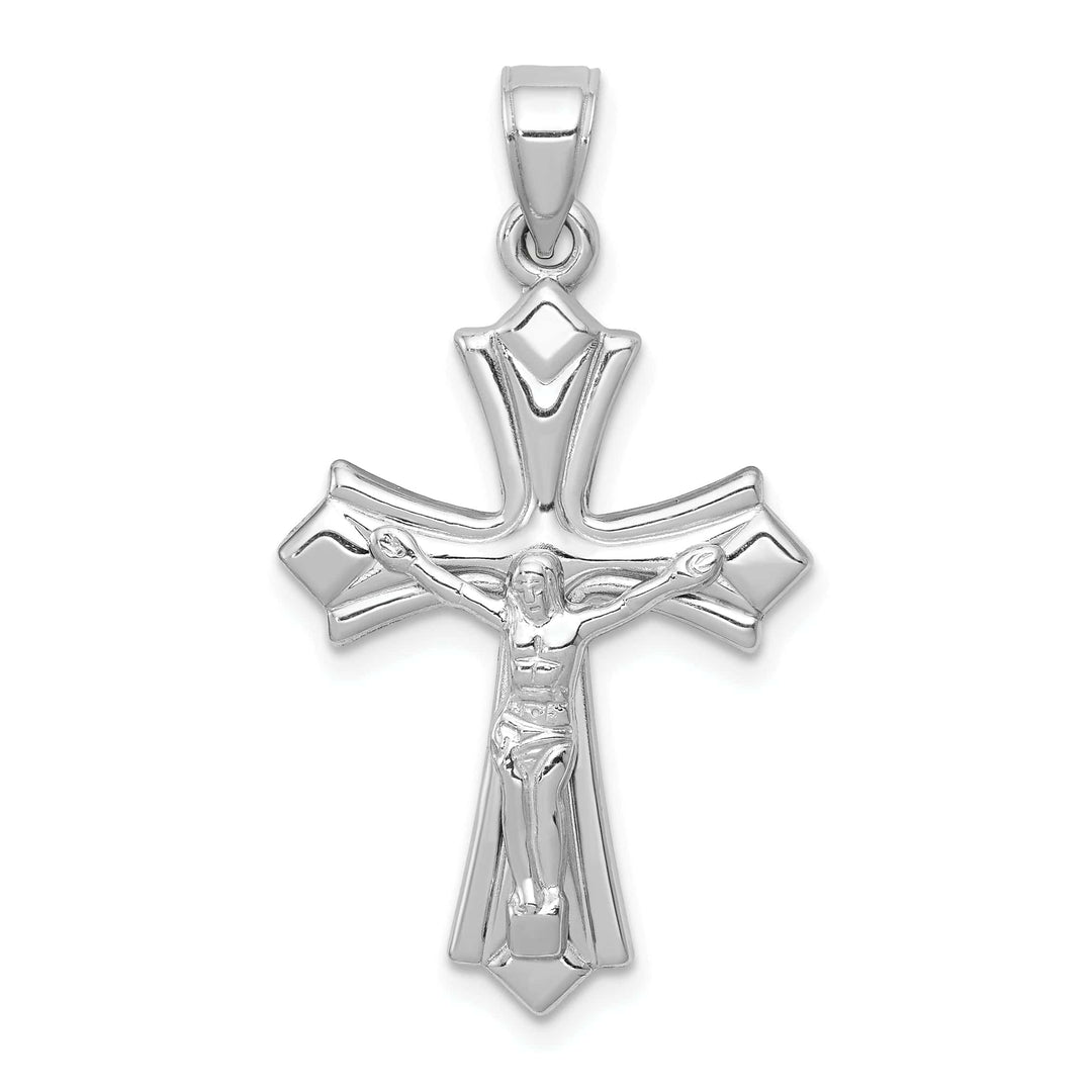 Lovely Rita's Pendants & Charms 14k White Gold Reversible Crucifix Cross Pendant