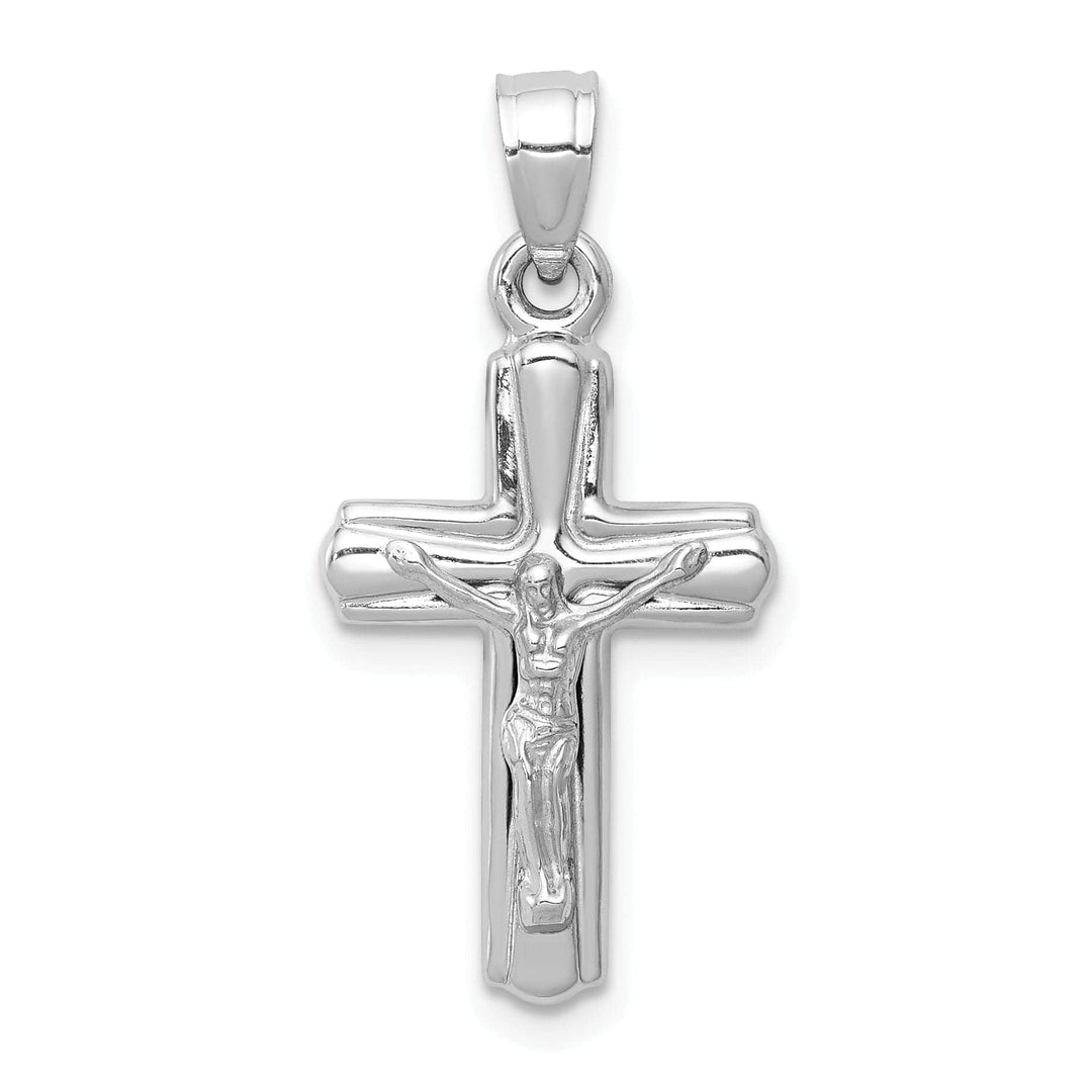 Lovely Rita's Pendants & Charms 14k White Gold Reversible Crucifix Cross Pendant