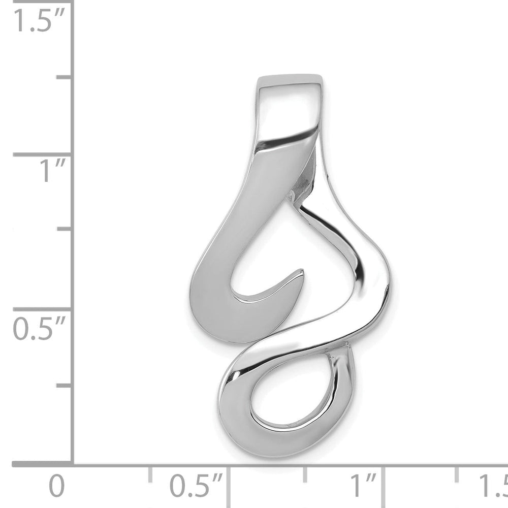 Lovely Rita's Pendants & Charms 14k White Gold Reversible Omega Slide Pendant