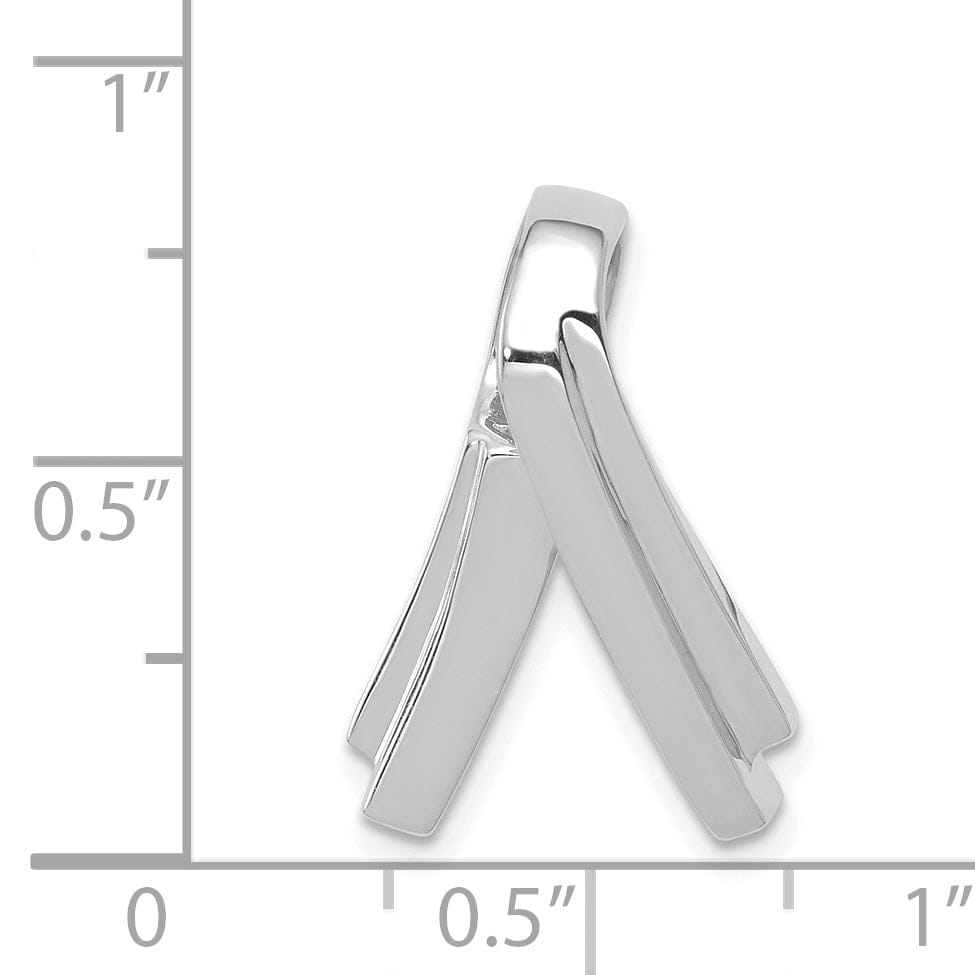 Lovely Rita's Pendants & Charms 14k White Gold Reversible Omega Slide Pendant