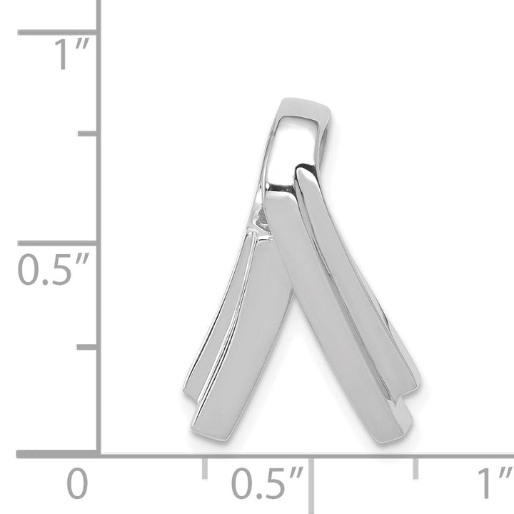 Lovely Rita's Pendants & Charms 14k White Gold Reversible Omega Slide Pendant