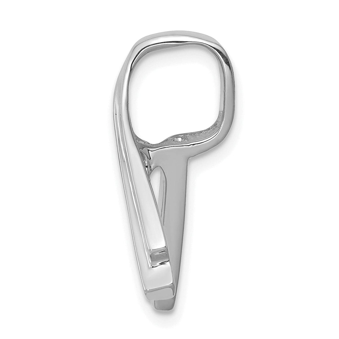 Lovely Rita's Pendants & Charms 14k White Gold Reversible Omega Slide Pendant