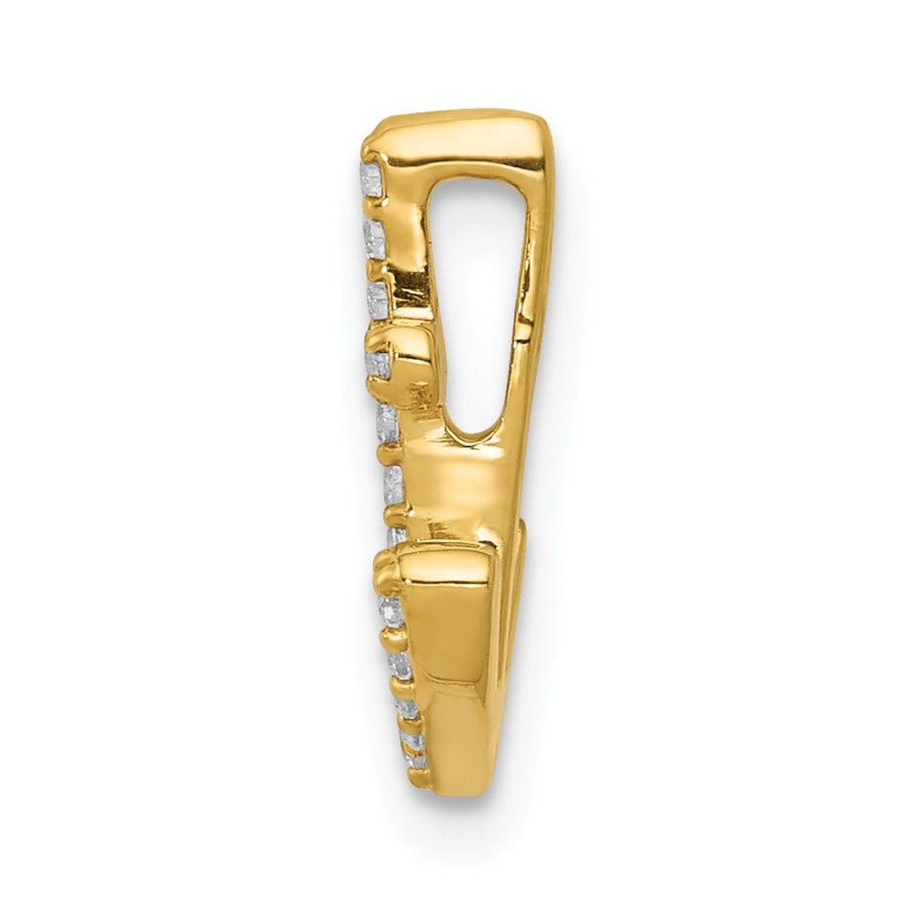 Lovely Rita's Pendants & Charms 14k White Gold Rhodium 1/10ct. Weight Diamond Anchor Slide Pendant