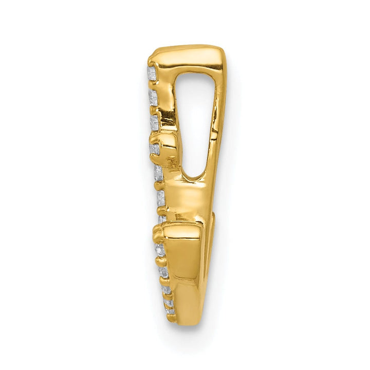 Lovely Rita's Pendants & Charms 14k White Gold Rhodium 1/10ct. Weight Diamond Anchor Slide Pendant