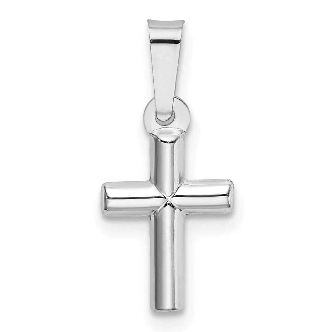 Lovely Rita's Pendants & Charms 14k White Gold Rhodium 3-D Cross Design Pendant