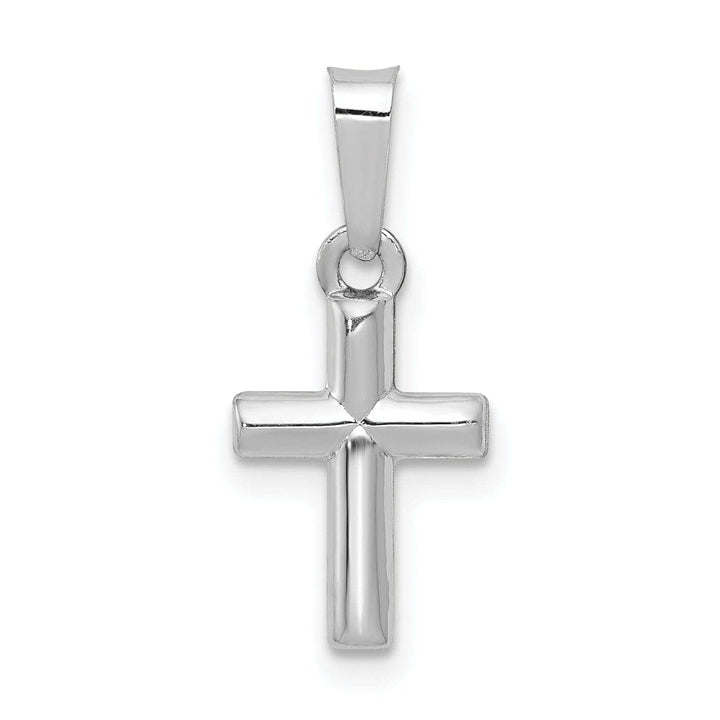 Lovely Rita's Pendants & Charms 14k White Gold Rhodium 3-D Cross Design Pendant