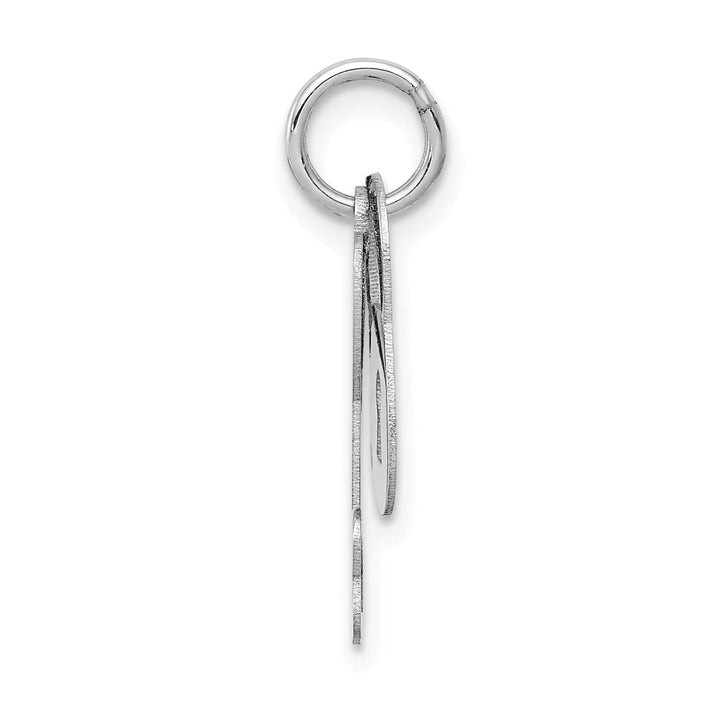 Lovely Rita's Pendants & Charms 14K White Gold Rhodium Moveable Key and Heart Lock Charm Pendant
