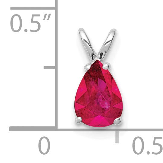Lovely Rita's Pendants & Charms 14k White Gold Ruby Pendant