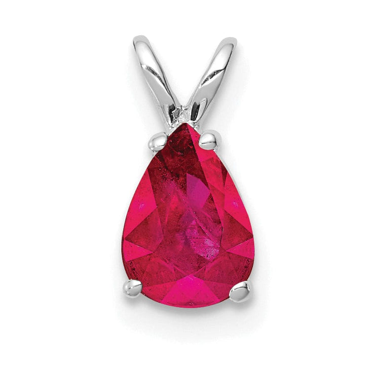 Lovely Rita's Pendants & Charms 14k White Gold Ruby Pendant