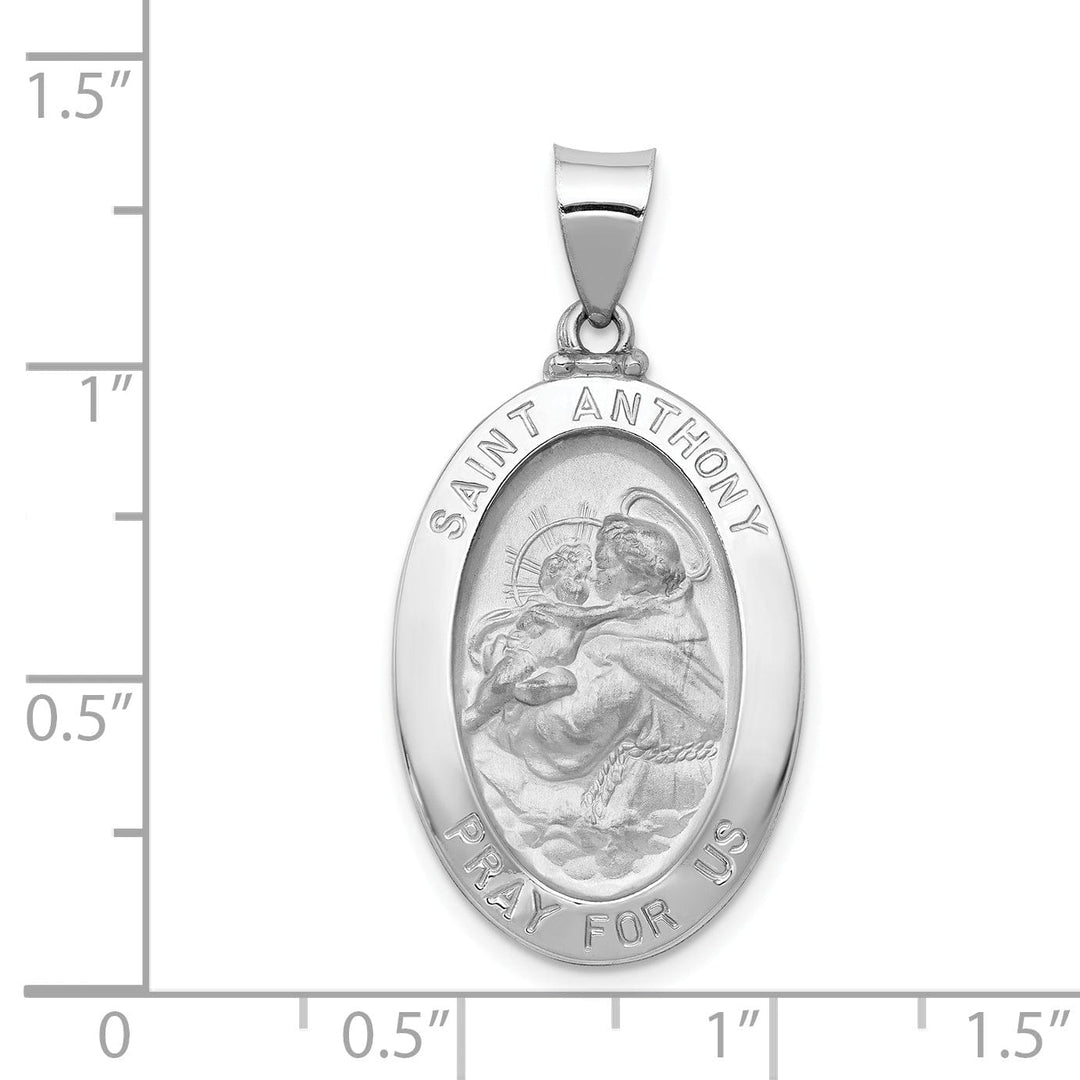 Lovely Rita's Pendants & Charms 14k White Gold Saint Anthony Medal Pendant