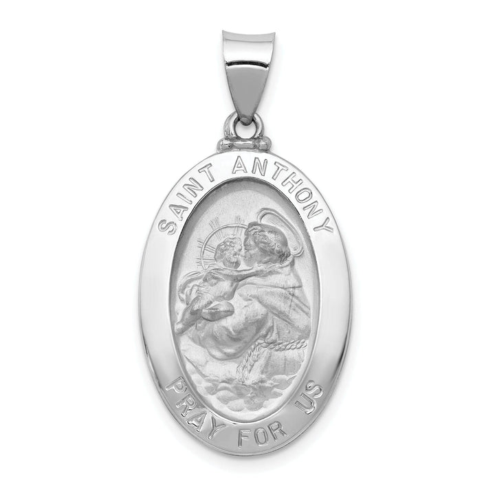 Lovely Rita's Pendants & Charms 14k White Gold Saint Anthony Medal Pendant