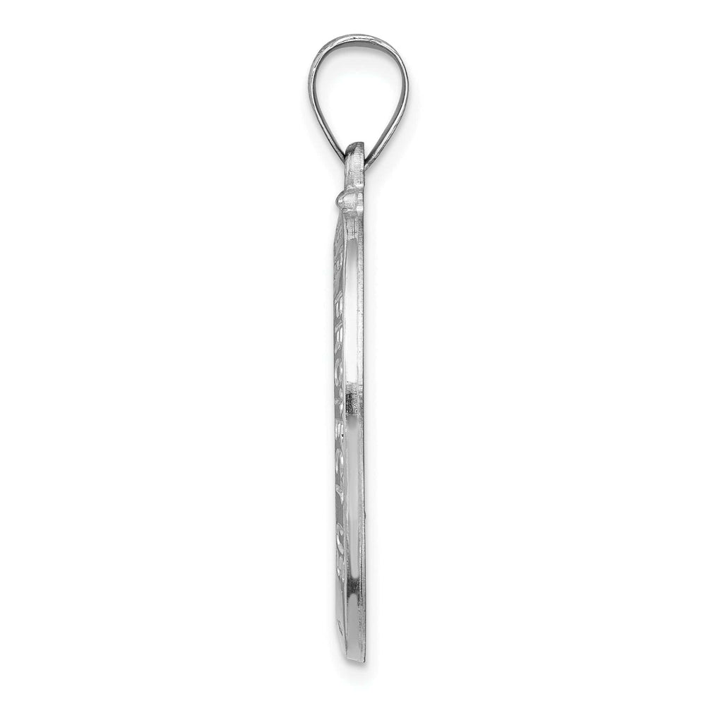 Lovely Rita's Pendants & Charms 14k White Gold Saint Christopher Medal Pendant