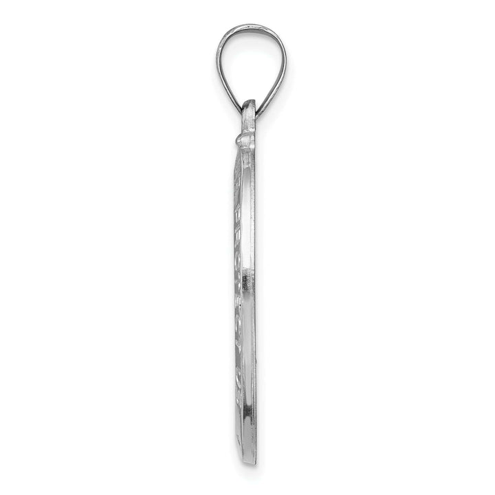 Lovely Rita's Pendants & Charms 14k White Gold Saint Christopher Medal Pendant