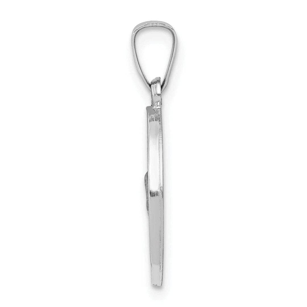 Lovely Rita's Pendants & Charms 14k White Gold Saint Christopher Medal Pendant