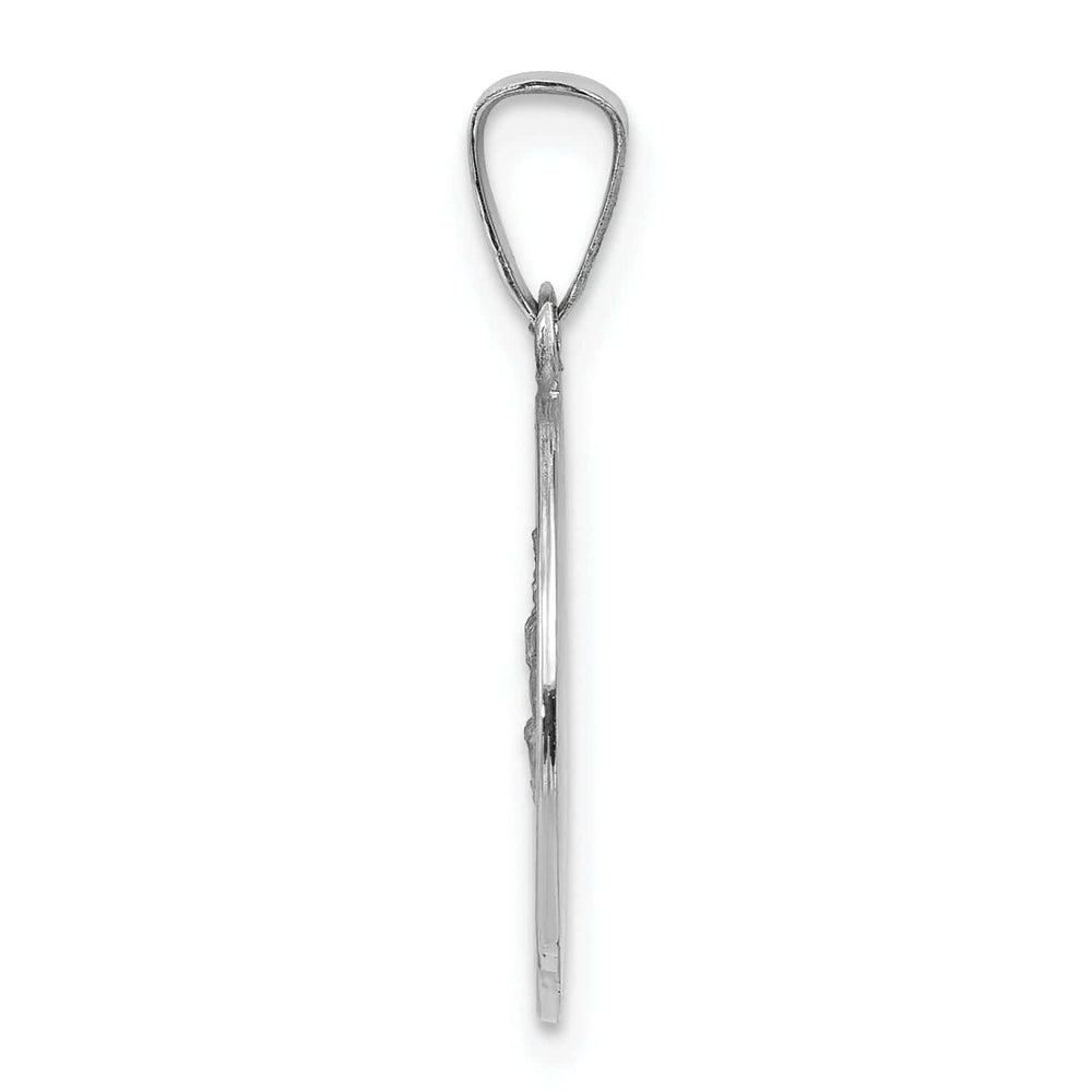 Lovely Rita's Pendants & Charms 14k White Gold Saint Christopher Medal Pendant