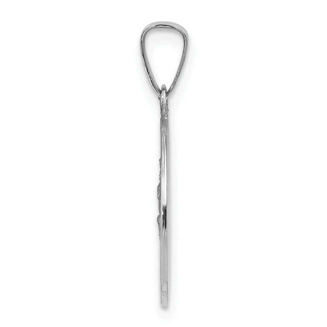 Lovely Rita's Pendants & Charms 14k White Gold Saint Christopher Medal Pendant