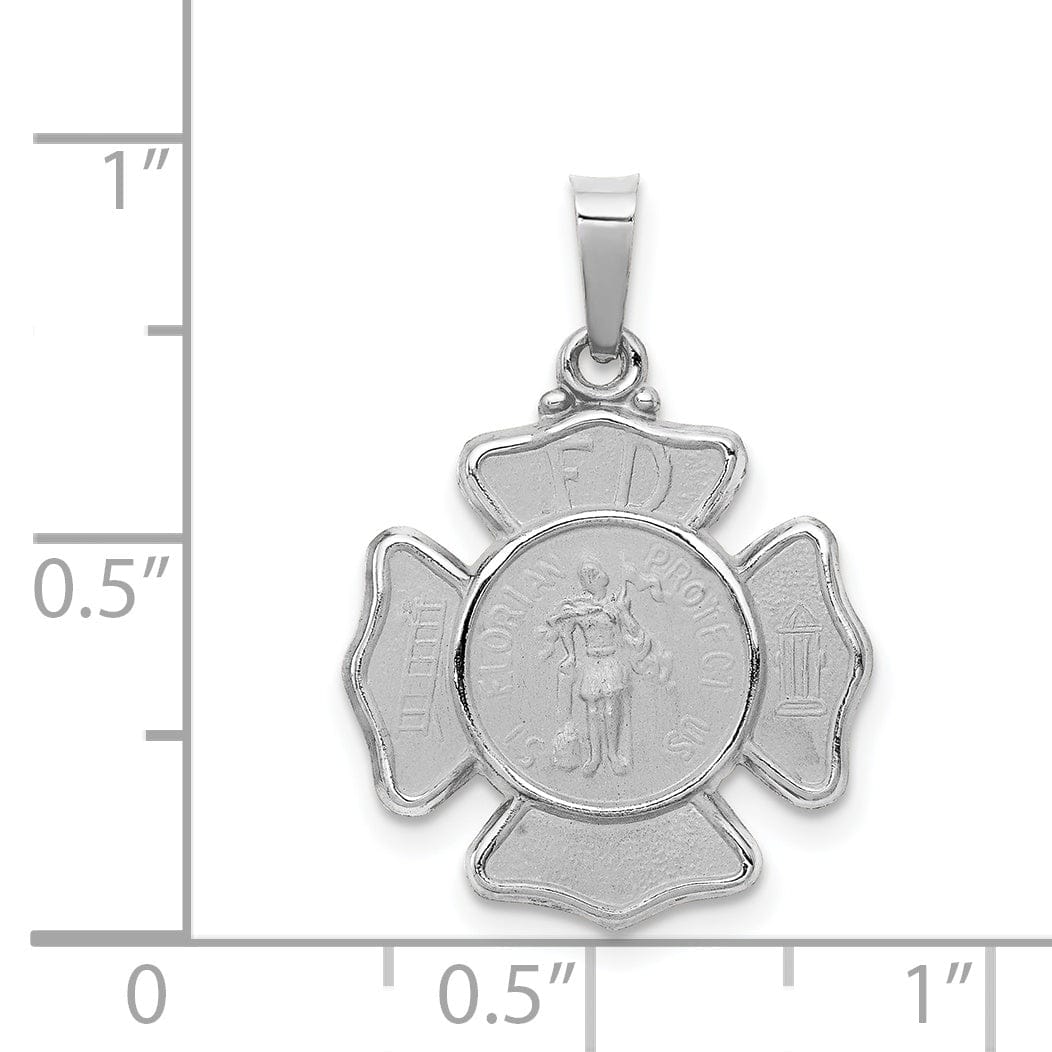 Lovely Rita's Pendants & Charms 14k White Gold Saint Florian Badge Pendant