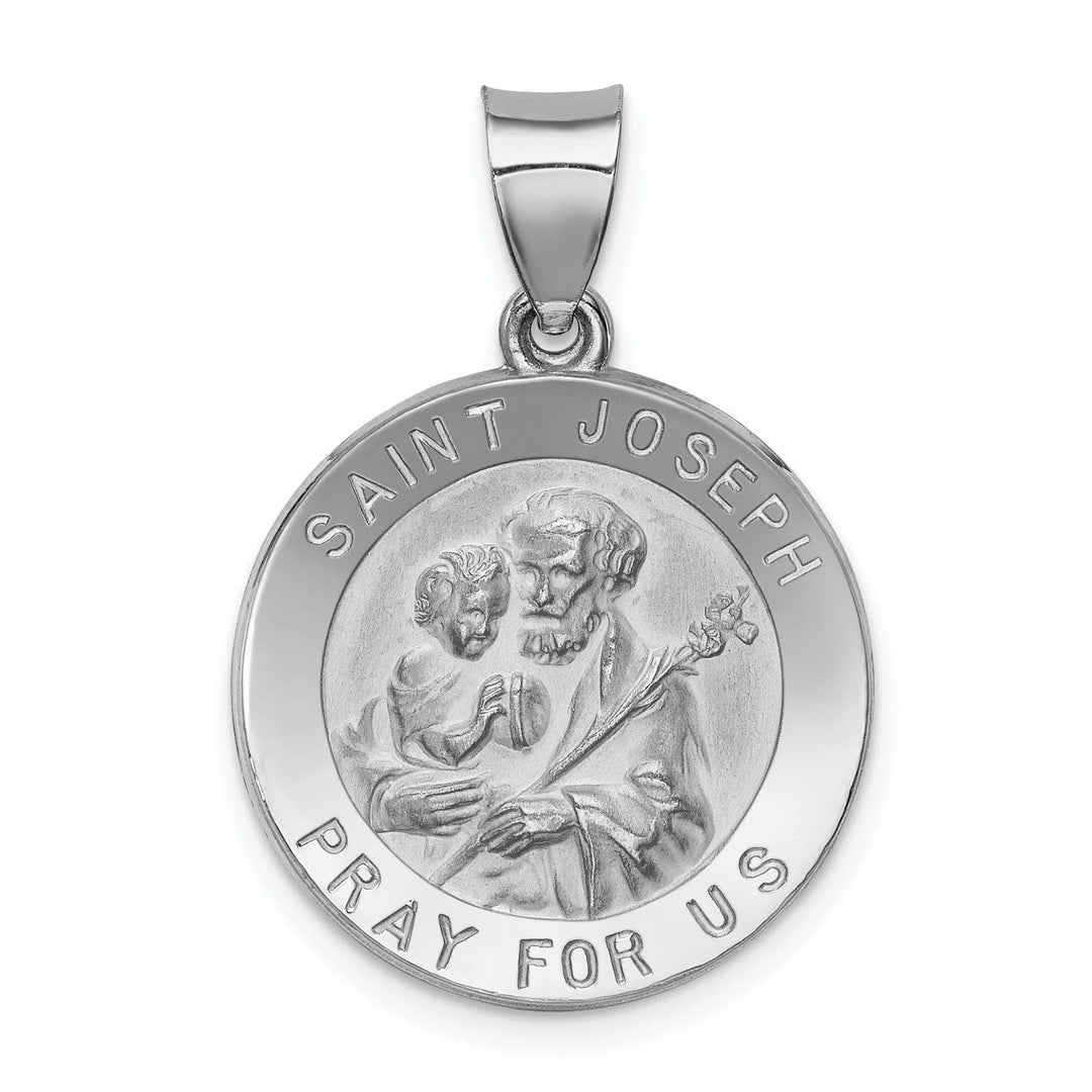 Lovely Rita's Pendants & Charms 14k White Gold Saint Joseph Medal Pendant