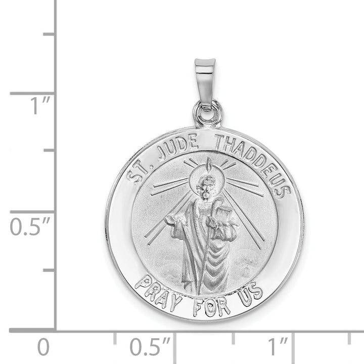Lovely Rita's Pendants & Charms 14k White Gold Saint Jude Medal Pendant