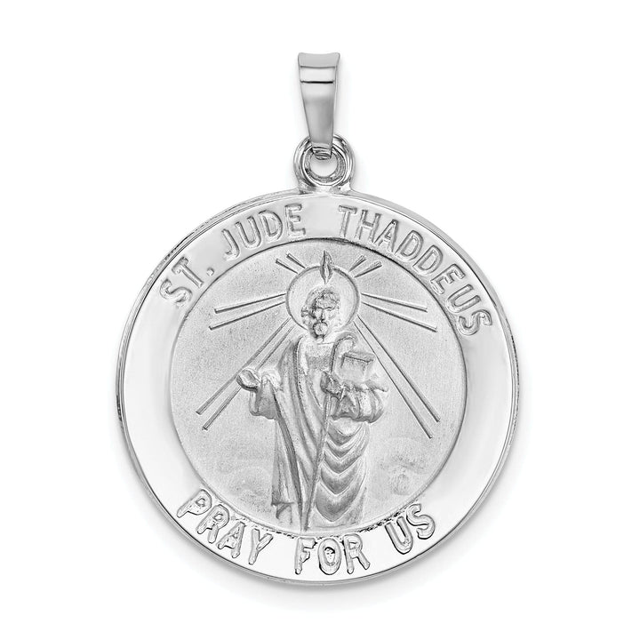 Lovely Rita's Pendants & Charms 14k White Gold Saint Jude Medal Pendant