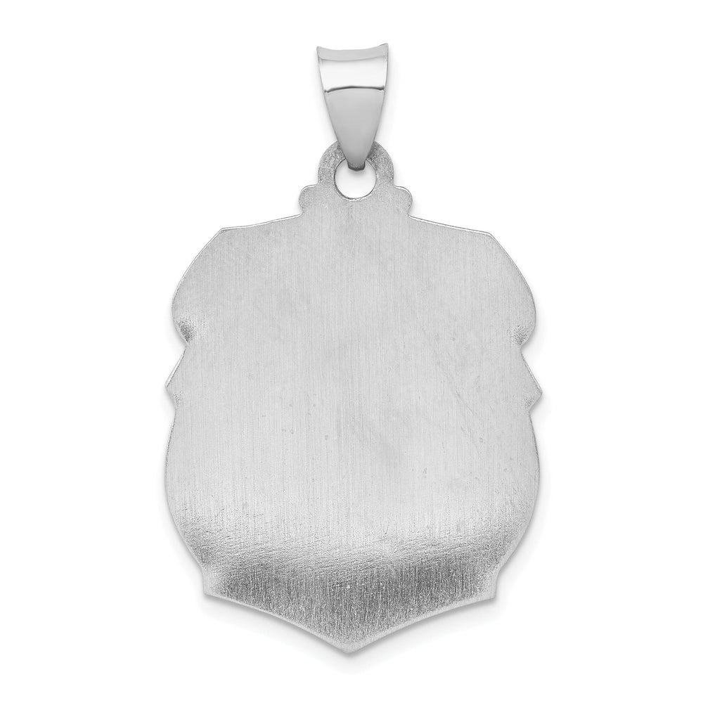 Lovely Rita's Pendants & Charms 14k White Gold Saint Michael Badge Medal Pendant