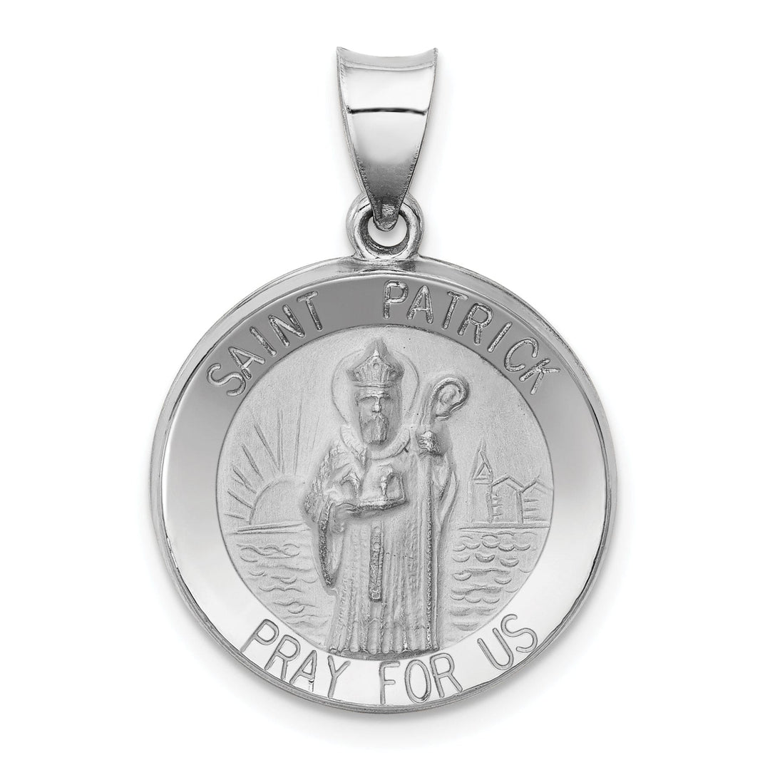 Lovely Rita's Pendants & Charms 14k White Gold Saint Patrick Medal Pendant