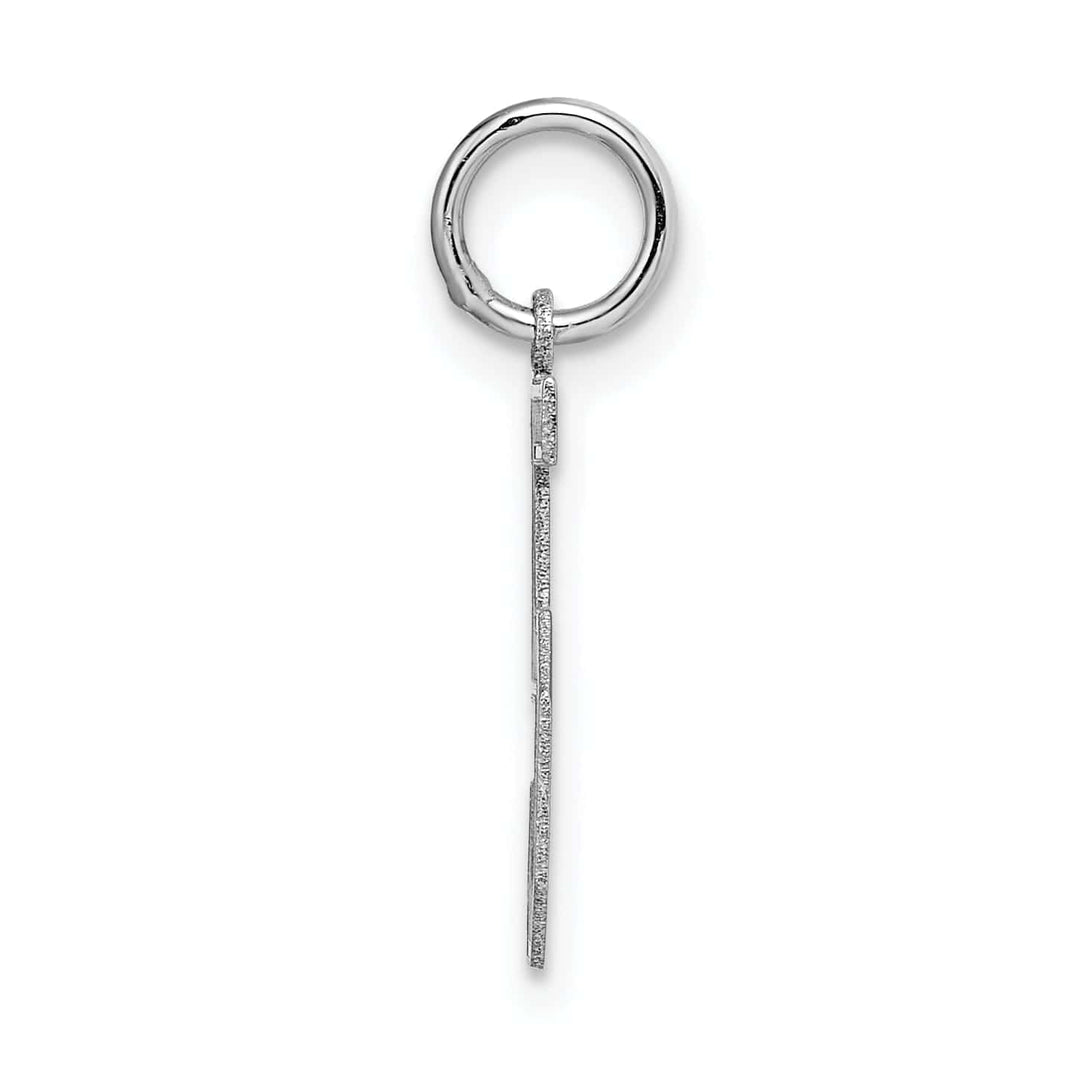 Lovely Rita's Pendants & Charms 14k White Gold Satin Brush Finish Medium Size Number 5 Charm Pendant