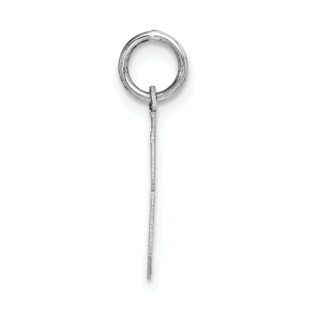 Lovely Rita's Pendants & Charms 14k White Gold Satin Brush Finish Medium Size Number 8 Charm Pendant