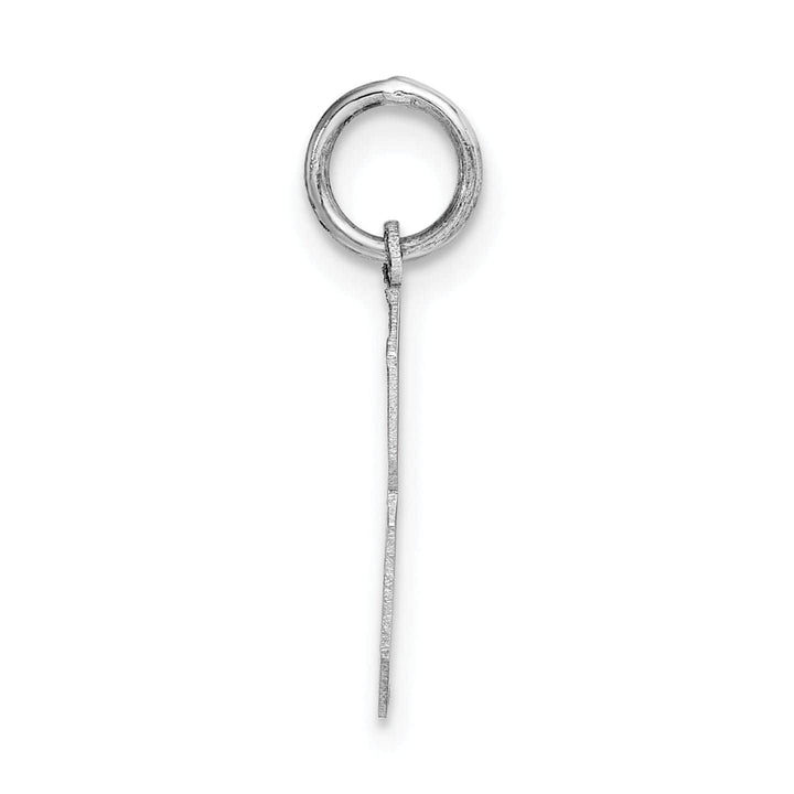 Lovely Rita's Pendants & Charms 14k White Gold Satin Brush Finish Medium Size Number 8 Charm Pendant