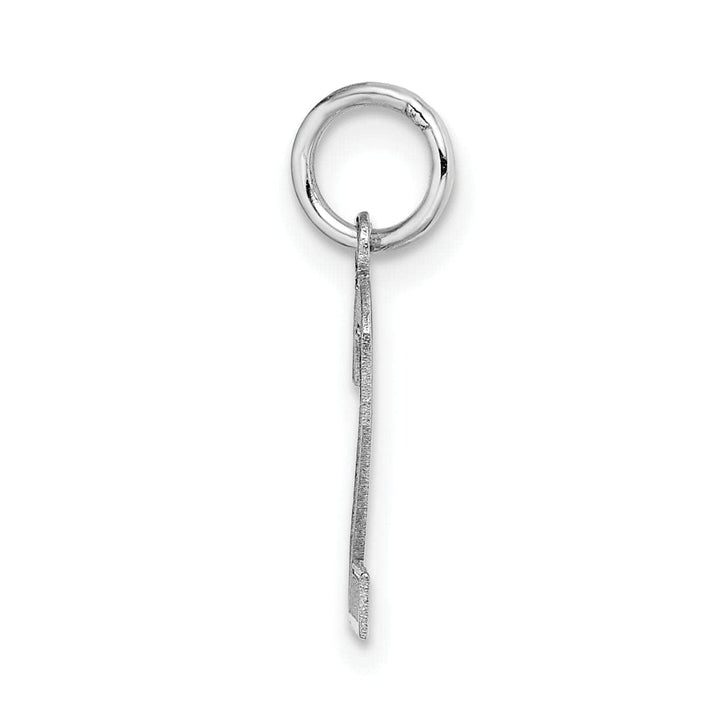 Lovely Rita's Pendants & Charms 14k White Gold Satin Brush Finish Small Size Number 2 Charm Pendant