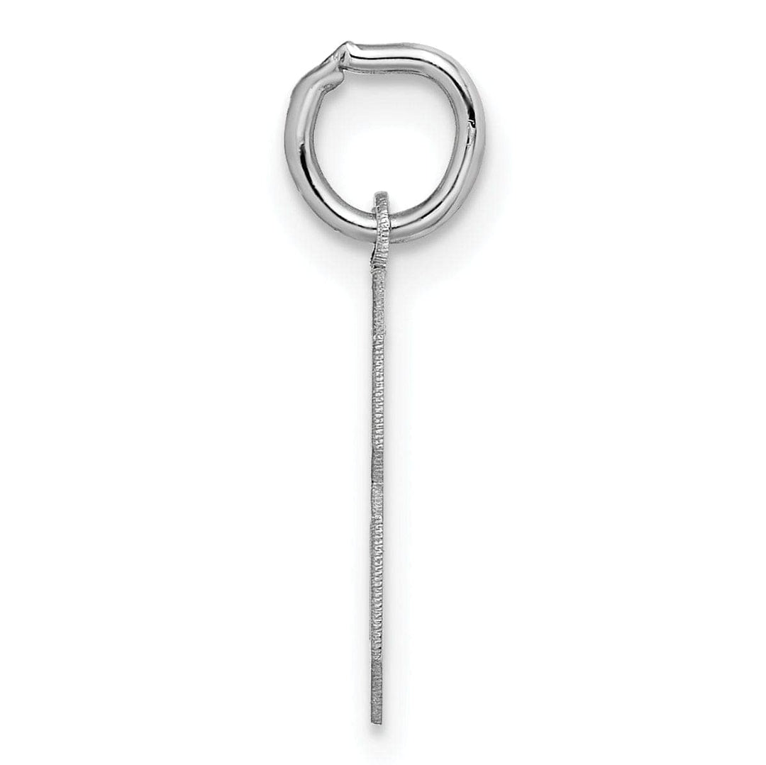 Lovely Rita's Pendants & Charms 14k White Gold Satin Brush Finish Small Size Number 8 Charm Pendant