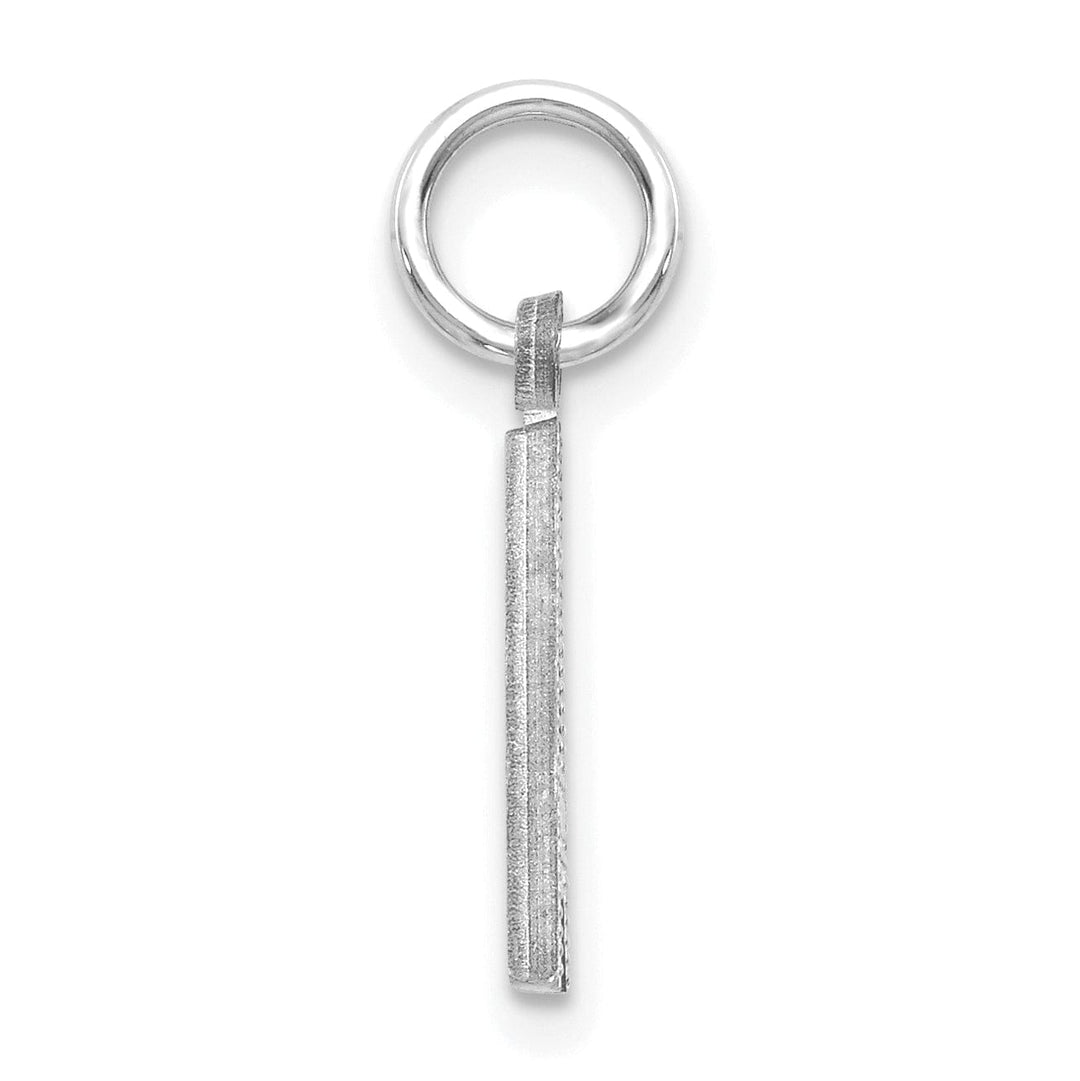 Lovely Rita's Pendants & Charms 14k White Gold Satin Diamond Cut Finish Letter A Initial Pendant