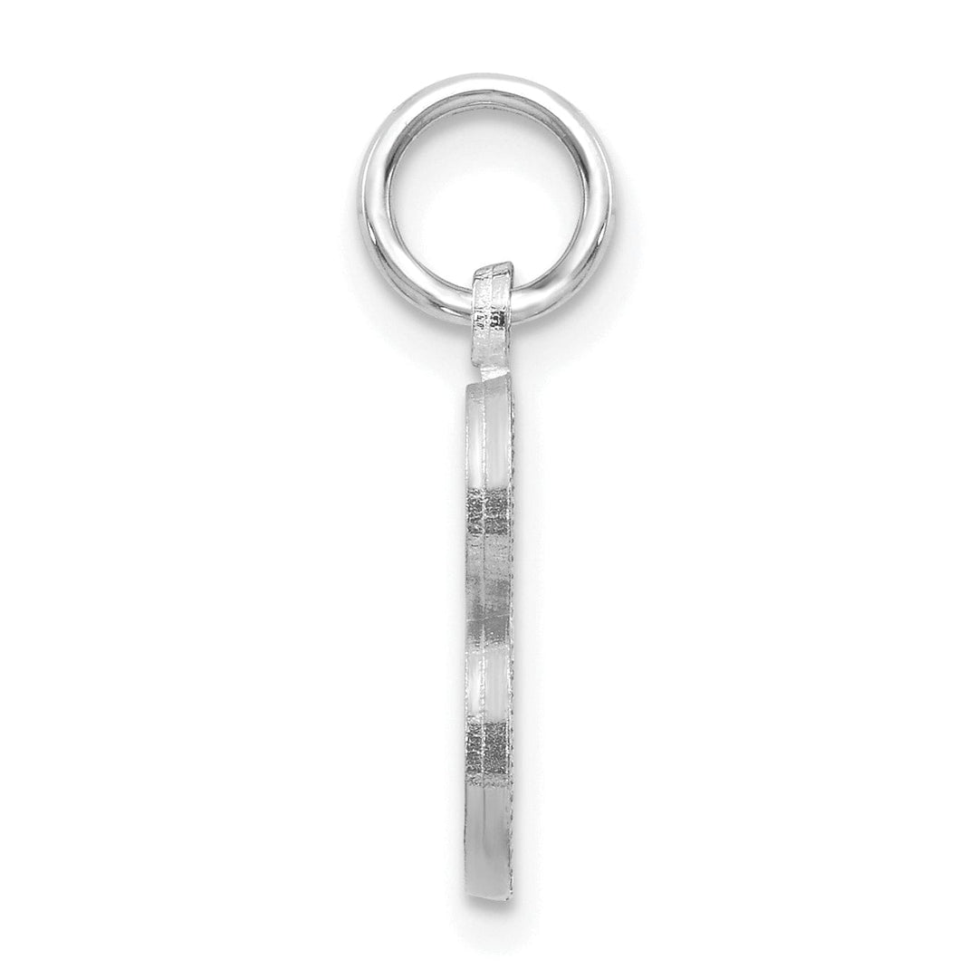 Lovely Rita's Pendants & Charms 14k White Gold Satin Diamond Cut Finish Letter B Initial Pendant