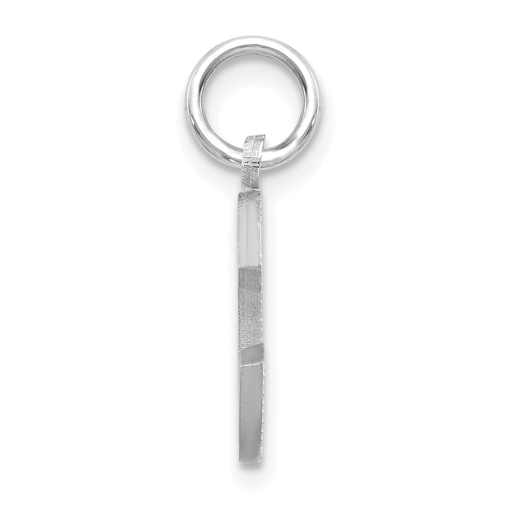 Lovely Rita's Pendants & Charms 14k White Gold Satin Diamond Cut Finish Letter C Initial Pendant