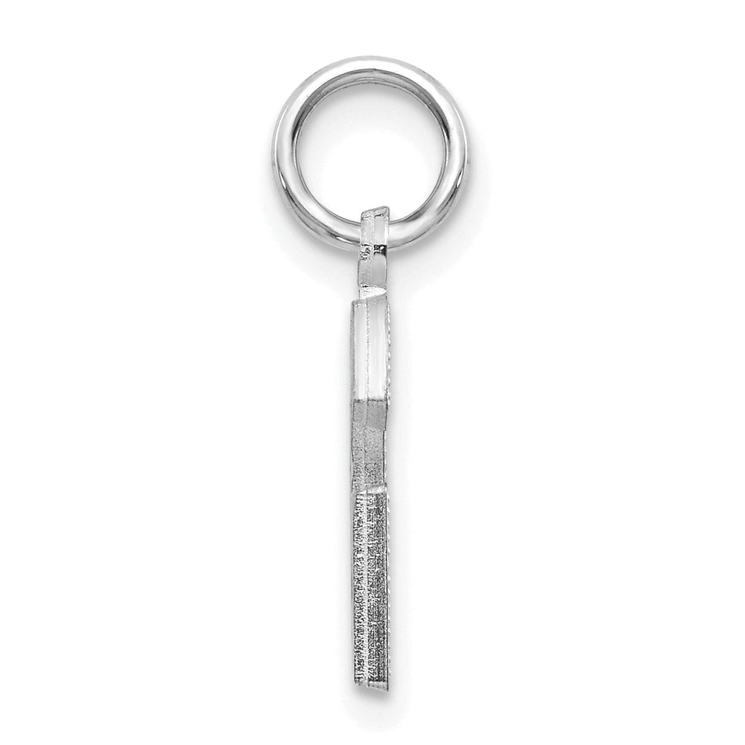 Lovely Rita's Pendants & Charms 14k White Gold Satin Diamond Cut Finish Letter G Initial Pendant