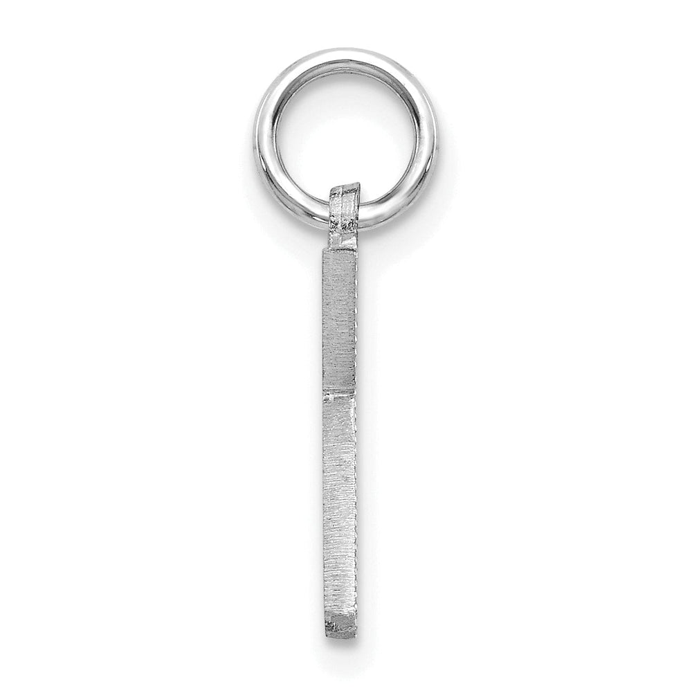 Lovely Rita's Pendants & Charms 14k White Gold Satin Diamond Cut Finish Letter K Initial Pendant