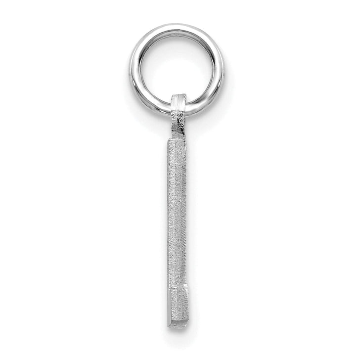 Lovely Rita's Pendants & Charms 14k White Gold Satin Diamond Cut Finish Letter L Initial Pendant