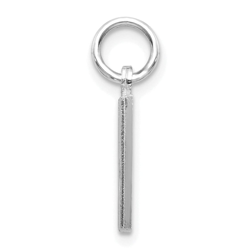 Lovely Rita's Pendants & Charms 14k White Gold Satin Diamond Cut Finish Letter M Initial Pendant