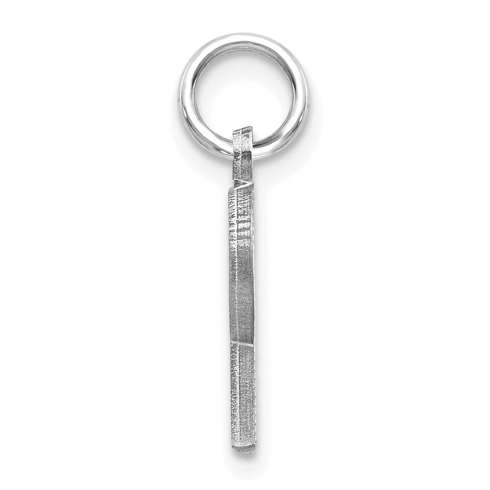 Lovely Rita's Pendants & Charms 14k White Gold Satin Diamond Cut Finish Letter R Initial Pendant