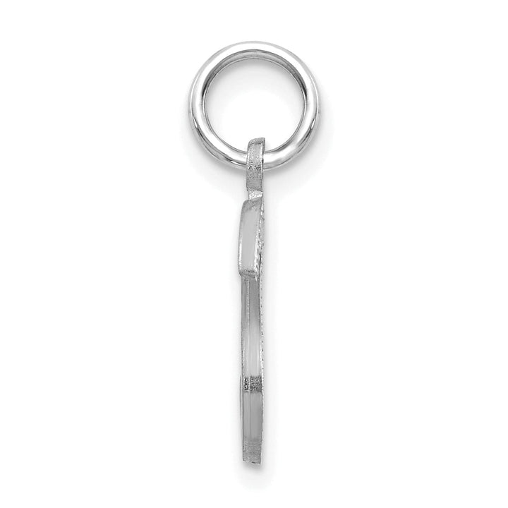 Lovely Rita's Pendants & Charms 14k White Gold Satin Diamond Cut Finish Letter S Initial Pendant