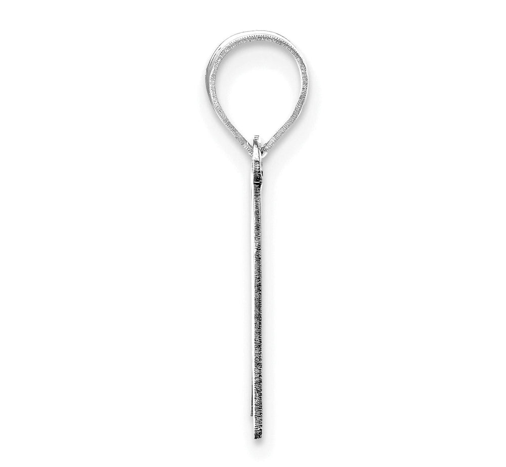 Lovely Rita's Pendants & Charms 14k White Gold Script Design Letter K Initial Pendant