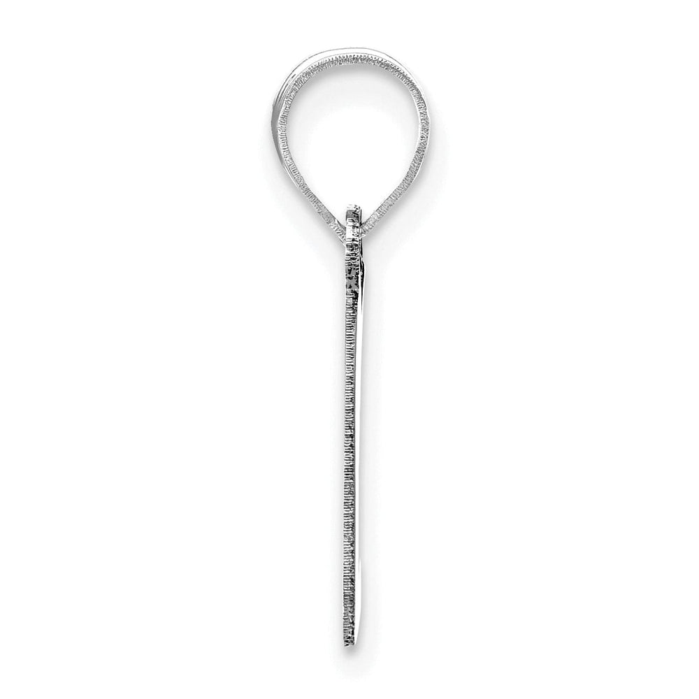 Lovely Rita's Pendants & Charms 14k White Gold Script Design Letter L Initial Pendant