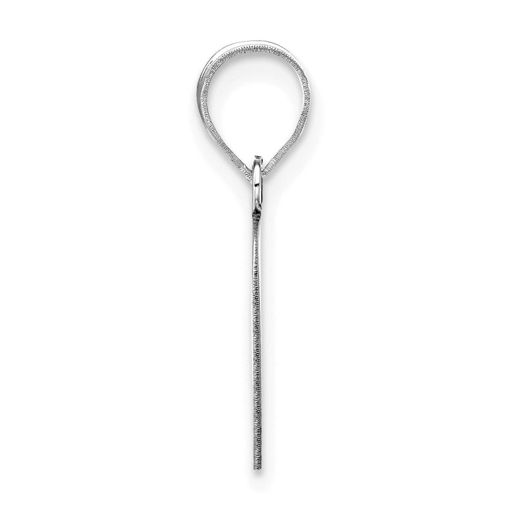 Lovely Rita's Pendants & Charms 14k White Gold Script Design Letter O Initial Pendant