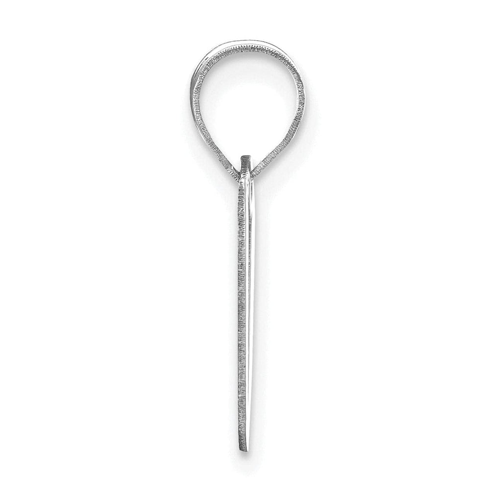 Lovely Rita's Pendants & Charms 14k White Gold Script Design Letter V Initial Pendant