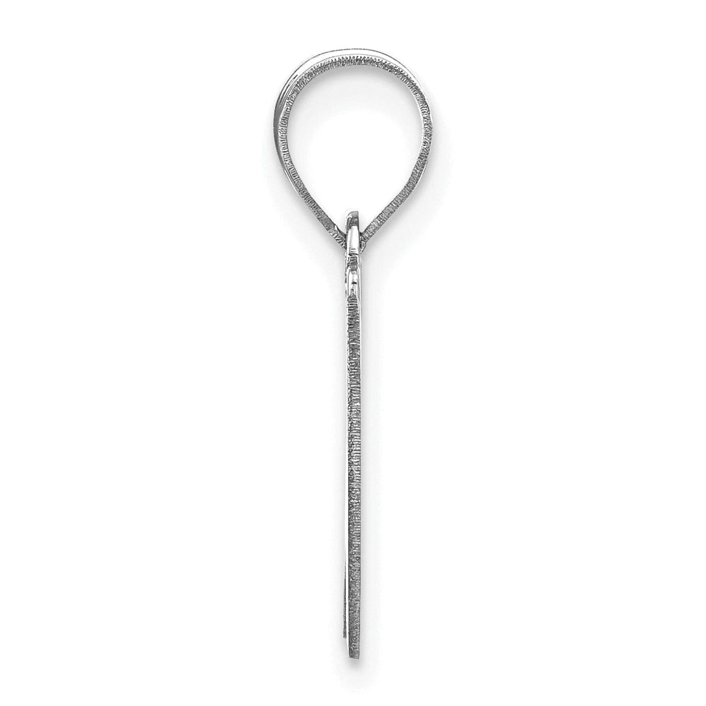 Lovely Rita's Pendants & Charms 14k White Gold Script Design Letter W Initial Pendant