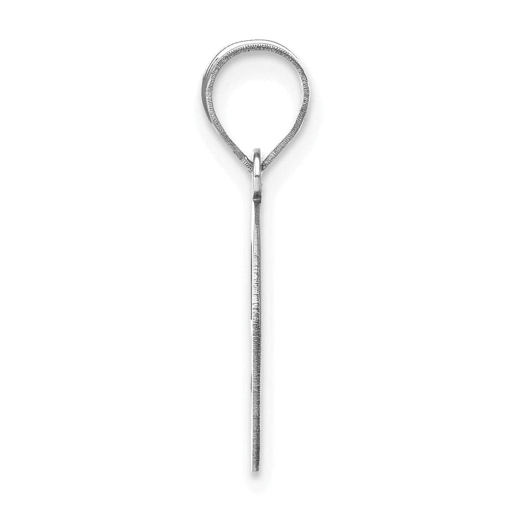 Lovely Rita's Pendants & Charms 14k White Gold Slanted Design Bubble Letter G Initial Charm Pendant