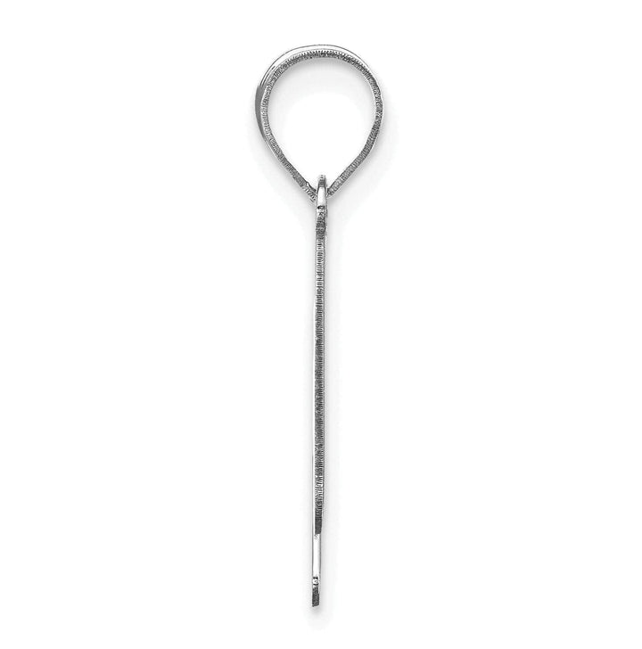 Lovely Rita's Pendants & Charms 14k White Gold Slanted Design Bubble Letter H Initial Charm Pendant