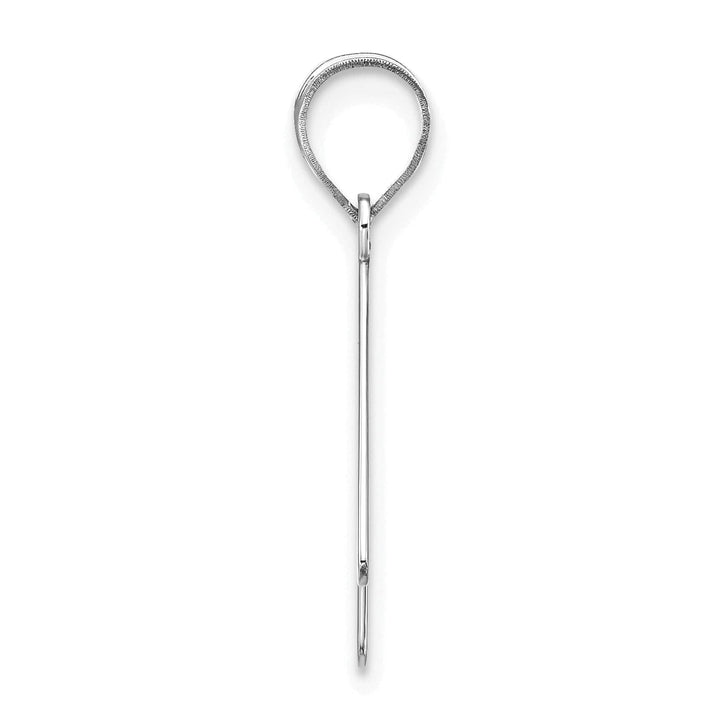 Lovely Rita's Pendants & Charms 14k White Gold Slanted Design Bubble Letter K Initial Charm Pendant