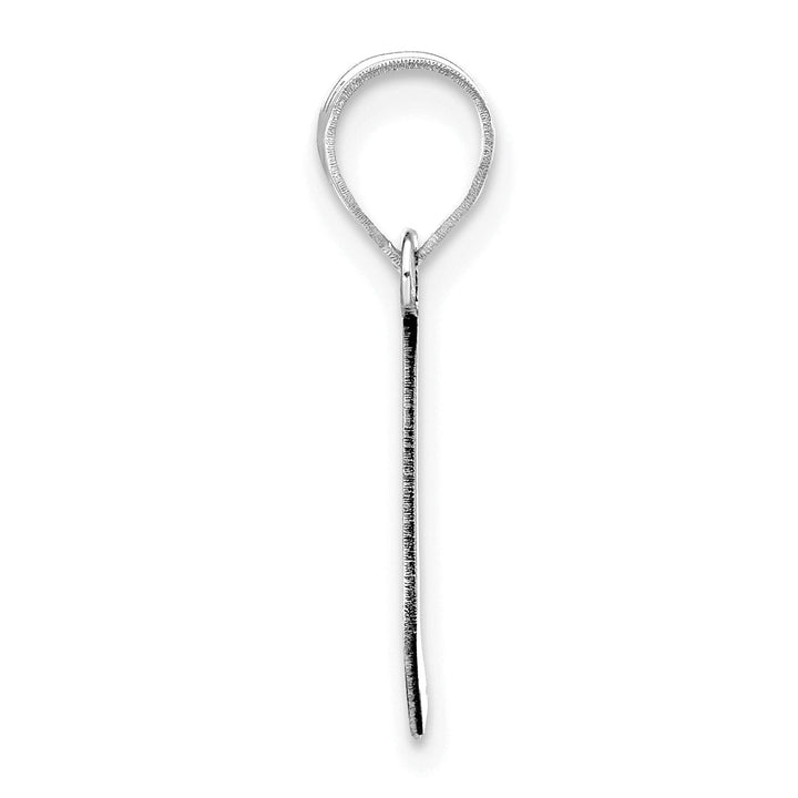 Lovely Rita's Pendants & Charms 14k White Gold Slanted Design Bubble Letter L Initial Charm Pendant