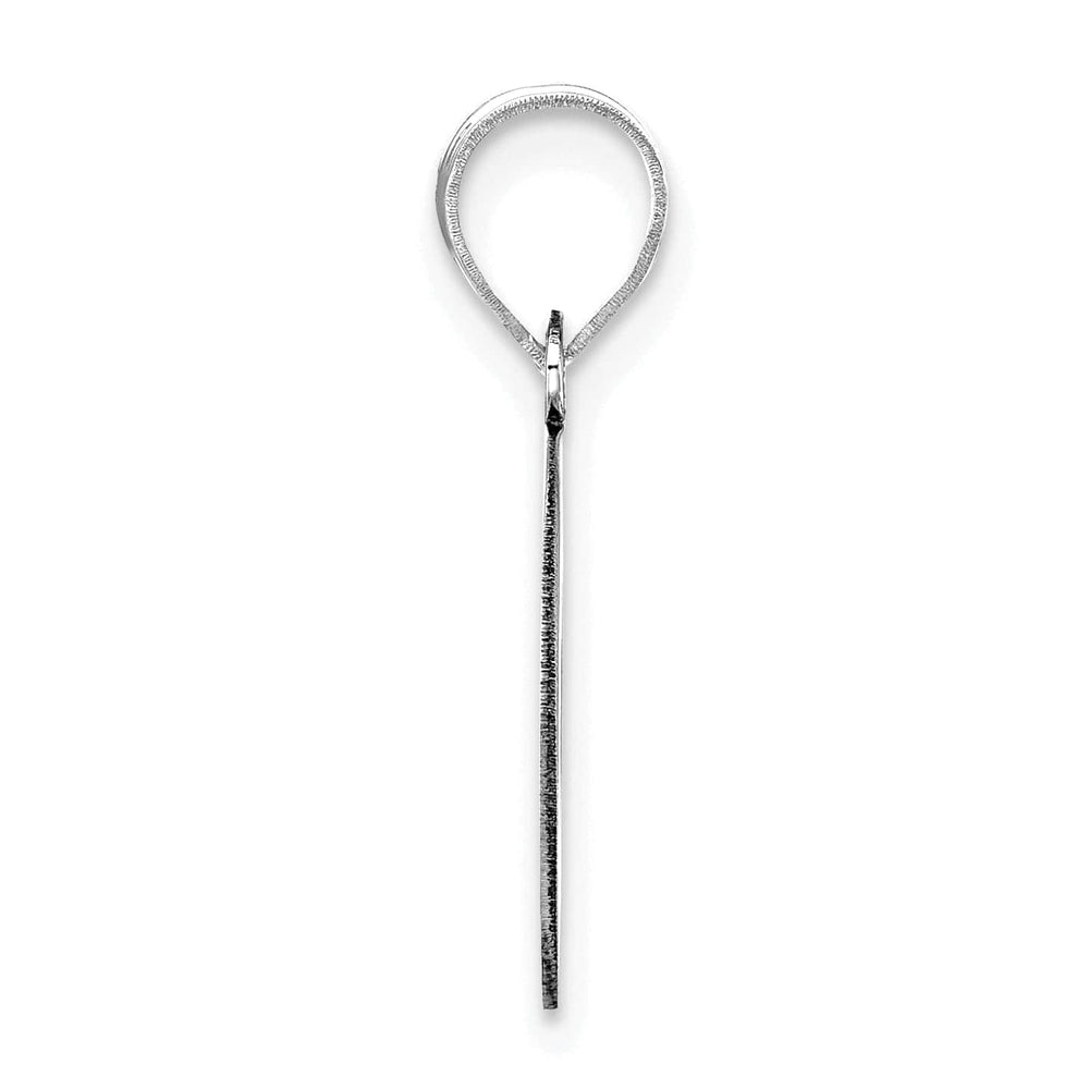 Lovely Rita's Pendants & Charms 14k White Gold Slanted Design Bubble Letter O Initial Charm Pendant